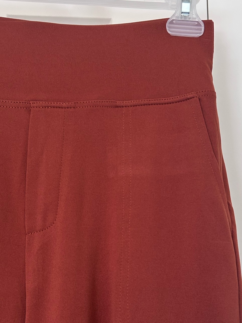 Women’s comfort stretch pull-on yoga pants rust Medium - Picture 5 of 8